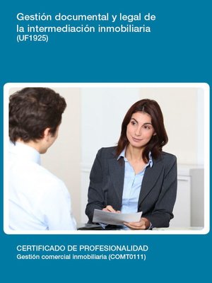 cover image of UF1925--Gestión documental y legal de la intermediación inmobiliaria